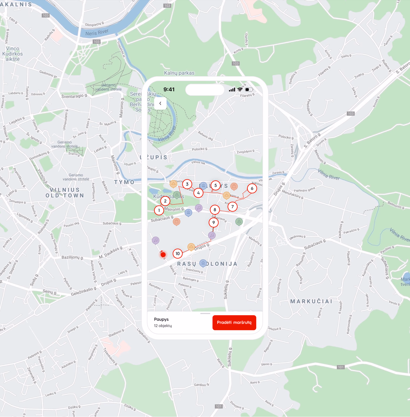 Neakivaizdinis Vilnius - Skaitmeninė platforma ir Mobilioji aplikacija