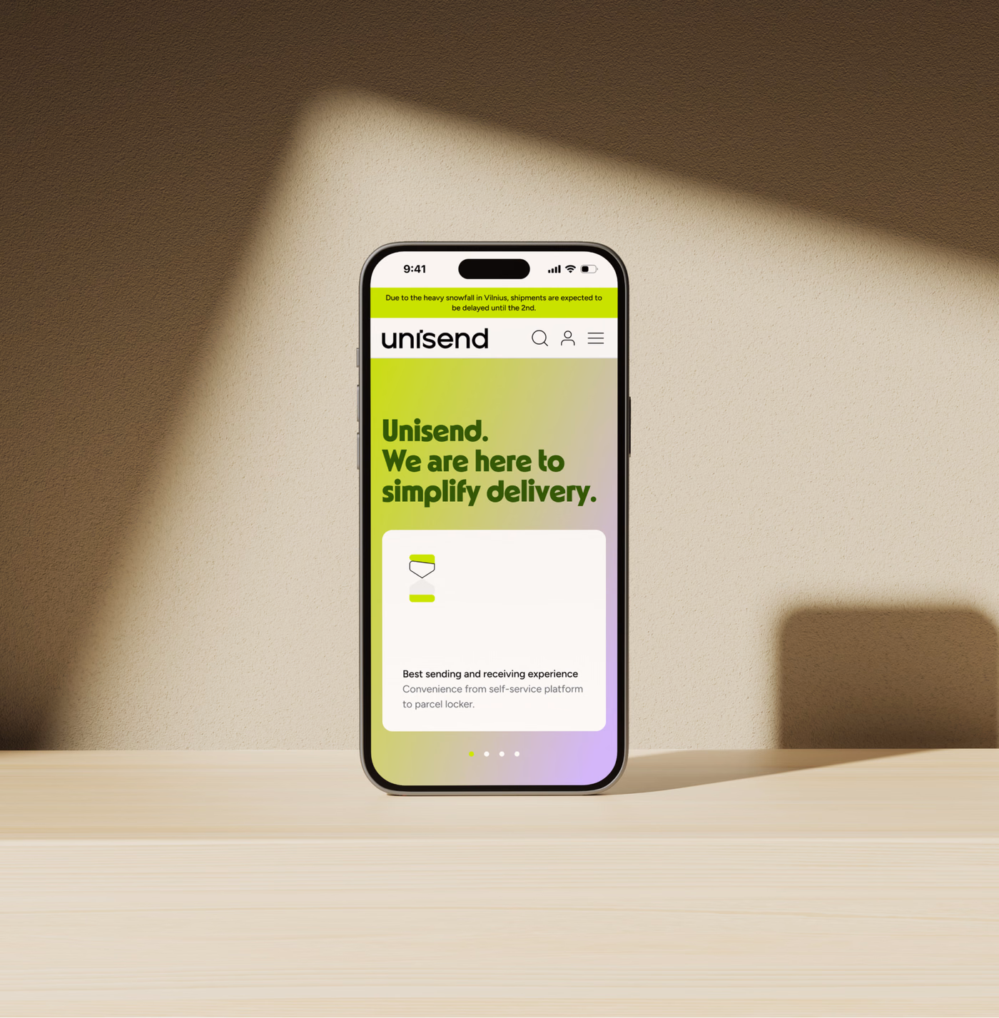 Unisend - Interneto svetainė
